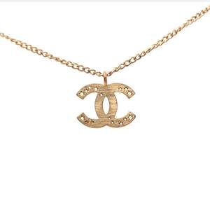 CHANEL Gold Logo Necklace